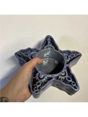Handmade Pottery Star Candle Holder